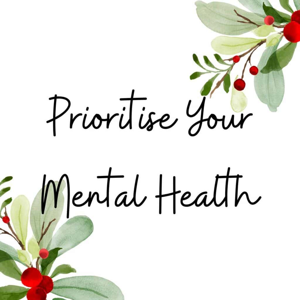 Prioritise your mental health