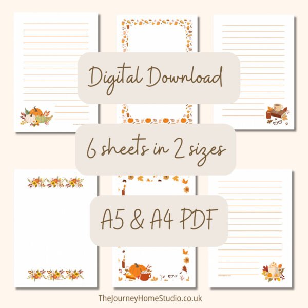 Autumn Writing Paper - digital download