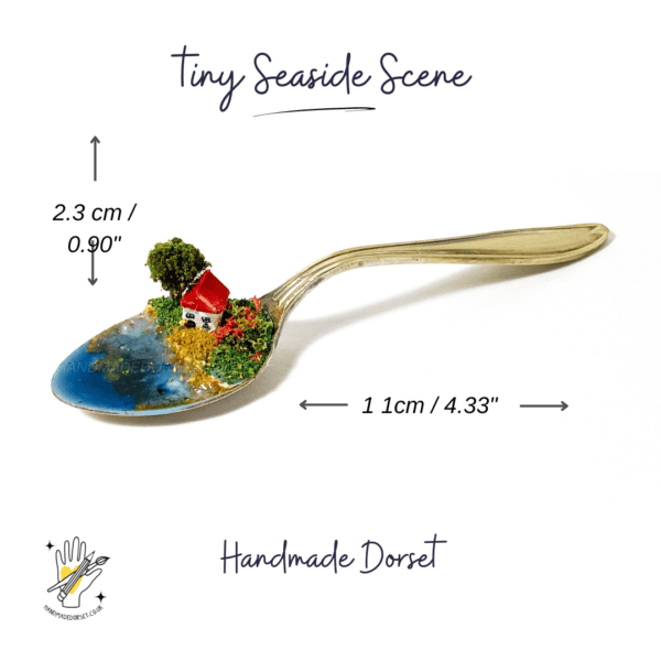 'Home by the sea' vintage teaspoon sculpture