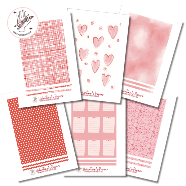 Valentines papers, instant download